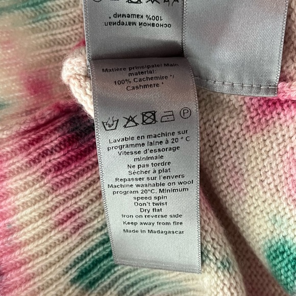 ZADIG & VOLTAIRE Markus Cashmere Sweater - Pink Tie Dye - Picture 14 of 14